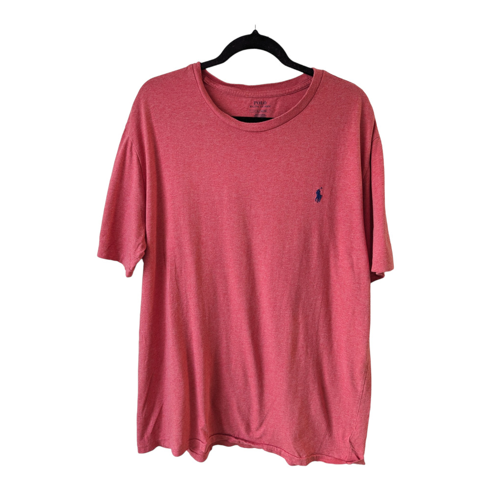 Polo Ralph Lauren Mens Size Large Crew Neck Tee T-Shirt Red Pony Short Sleeves
